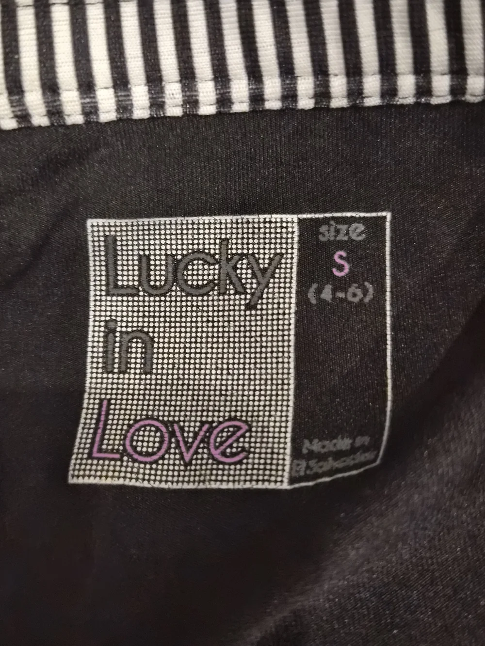 3 Piece Black -Lucky In Love Tennis Tank. Black/White Tiered Skirt w/ Jacket - S - Picture 6 of 9